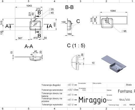 Νιπτήρας FONTANA R