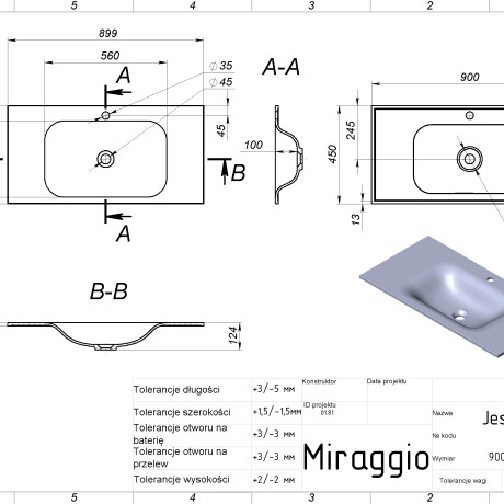 Νιπτήρας JESSEL 900 #4