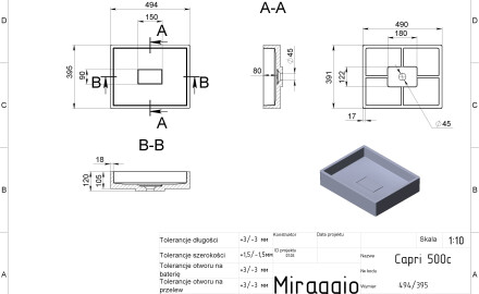 Νιπτήρας CAPRI MIRASOFT