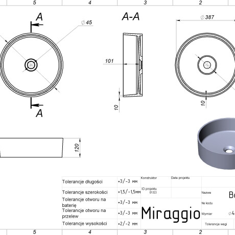 Νιπτήρας BERGAMO #5