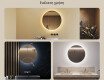 Φωτιζόμενος Καθρεπτης LED 70εκ με ψυχρό LED φως 7000K, θερμό φως 3000K ή ουδέτερο φως 4500K #2