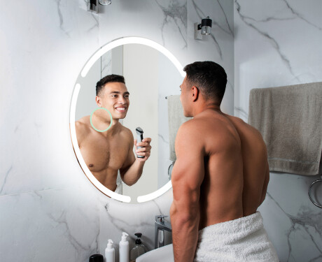 Στρόγγυλοι καθρέφτεσ τοίχου μπανιου LED με μπαταρία L119 #6