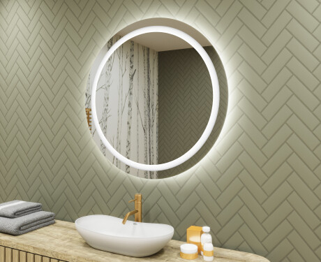 Φωτιζόμενος Καθρεπτης LED 80εκ με ψυχρό LED φως 7000K, θερμό φως 3000K ή ουδέτερο φως 4500K