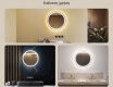 Φωτιζόμενος Καθρεπτης LED 60εκ με ψυχρό LED φως 7000K, θερμό φως 3000K ή ουδέτερο φως 4500K #2