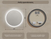 Φωτιζόμενος Καθρεπτης LED 60εκ με ψυχρό LED φως 7000K, θερμό φως 3000K ή ουδέτερο φως 4500K #7