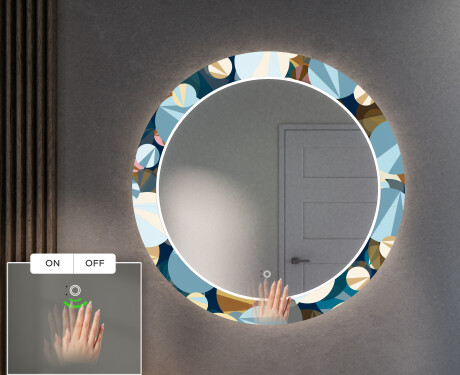 Στρογγυλός Διακοσμητικός Καθρέφτης Με Οπίσθιο Φωτισμό LED Για Το Χολ - Ball #5