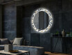 Στρογγυλός Διακοσμητικός Καθρέφτης Με Οπίσθιο Φωτισμό LED Για Το Σαλόνι - Donuts #2