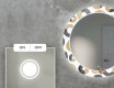 Στρογγυλός Διακοσμητικός Καθρέφτης Με Οπίσθιο Φωτισμό LED Για Το Σαλόνι - Donuts #4