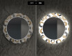 Στρογγυλός Διακοσμητικός Καθρέφτης Με Οπίσθιο Φωτισμό LED Για Το Σαλόνι - Donuts #7