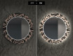 Στρογγυλός Διακοσμητικός Καθρέφτης Με Οπίσθιο Φωτισμό LED Για Το Σαλόνι - Lines #7