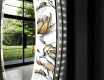 Στρογγυλός Διακοσμητικός Καθρέφτης Με Οπίσθιο Φωτισμό LED Για Το Χολ - Golden Flowers #11