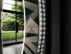Στρογγυλός Διακοσμητικός Καθρέφτης Με Οπίσθιο Φωτισμό LED Για Το Σαλόνι - Dotted Triangles #11