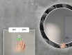 Στρογγυλός Διακοσμητικός Καθρέφτης Με Οπίσθιο Φωτισμό LED Για Το Σαλόνι - Dark Wave #5