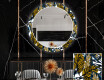 Στρογγυλός Διακοσμητικός Καθρέφτης Με Οπίσθιο Φωτισμό LED Για Την Τραπεζαρία - Colorful Leaves #1