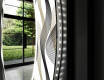 Στρογγυλός Διακοσμητικός Καθρέφτης Με Οπίσθιο Φωτισμό LED Για Το Χολ - Waves #11