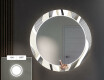 Στρογγυλός Διακοσμητικός Καθρέφτης Με Οπίσθιο Φωτισμό LED Για Το Χολ - Waves #4