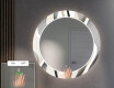 Στρογγυλός Διακοσμητικός Καθρέφτης Με Οπίσθιο Φωτισμό LED Για Το Χολ - Waves #5