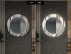 Στρογγυλός Διακοσμητικός Καθρέφτης Με Οπίσθιο Φωτισμό LED Για Το Χολ - Waves #7