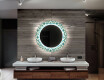 Στρογγυλός Διακοσμητικός Καθρέφτης Με Οπίσθιο Φωτισμό LED Για Το Μπάνιο - Abstract Seamless #12