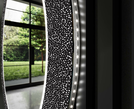 Στρογγυλός Διακοσμητικός Καθρέφτης Με Οπίσθιο Φωτισμό LED Για Το Μπάνιο - Dotts #11