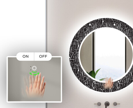 Στρογγυλός Διακοσμητικός Καθρέφτης Με Οπίσθιο Φωτισμό LED Για Το Μπάνιο - Dotts #5
