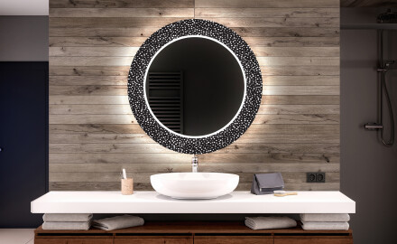 Στρογγυλός Διακοσμητικός Καθρέφτης Με Οπίσθιο Φωτισμό LED Για Το Μπάνιο - Dotts