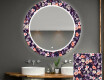 Στρογγυλός Διακοσμητικός Καθρέφτης Με Οπίσθιο Φωτισμό LED Για Το Μπάνιο - Elegant Flowers #1