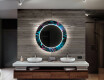 Στρογγυλός Διακοσμητικός Καθρέφτης Με Οπίσθιο Φωτισμό LED Για Το Μπάνιο - Fluo Tropic #12