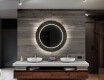Στρογγυλός Διακοσμητικός Καθρέφτης Με Οπίσθιο Φωτισμό LED Για Το Μπάνιο - Golden Lines #12