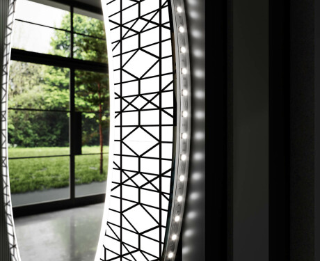 Στρογγυλός Διακοσμητικός Καθρέφτης Με Οπίσθιο Φωτισμό LED Για Το Μπάνιο - Industrial #11
