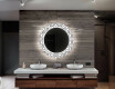 Στρογγυλός Διακοσμητικός Καθρέφτης Με Οπίσθιο Φωτισμό LED Για Το Μπάνιο - Industrial #12