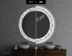 Στρογγυλός Διακοσμητικός Καθρέφτης Με Οπίσθιο Φωτισμό LED Για Το Μπάνιο - Industrial #7