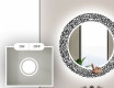 Στρογγυλός Διακοσμητικός Καθρέφτης Με Οπίσθιο Φωτισμό LED Για Το Μπάνιο - Letters #4