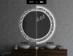Στρογγυλός Διακοσμητικός Καθρέφτης Με Οπίσθιο Φωτισμό LED Για Το Μπάνιο - Letters #7