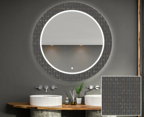 Στρογγυλός Διακοσμητικός Καθρέφτης Με Οπίσθιο Φωτισμό LED Για Το Μπάνιο - Microcircuit #1
