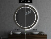 Στρογγυλός Διακοσμητικός Καθρέφτης Με Οπίσθιο Φωτισμό LED Για Το Μπάνιο - Microcircuit #7