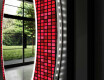 Στρογγυλός Διακοσμητικός Καθρέφτης Με Οπίσθιο Φωτισμό LED Για Το Μπάνιο - Red Mosaic #11