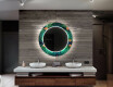 Στρογγυλός Διακοσμητικός Καθρέφτης Με Οπίσθιο Φωτισμό LED Για Το Μπάνιο - Tropical #12