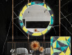 Στρογγυλός Διακοσμητικός Καθρέφτης Με Οπίσθιο Φωτισμό LED Για Την Τραπεζαρία - Abstract Geometric