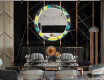 Στρογγυλός Διακοσμητικός Καθρέφτης Με Οπίσθιο Φωτισμό LED Για Την Τραπεζαρία - Abstract Geometric #12