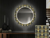 Στρογγυλός Διακοσμητικός Καθρέφτης Με Οπίσθιο Φωτισμό LED Για Το Χολ - Art Deco