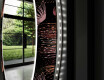 Στρογγυλός Διακοσμητικός Καθρέφτης Με Οπίσθιο Φωτισμό LED Για Το Σαλόνι - Dandelion #11
