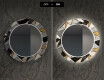 Στρογγυλός Διακοσμητικός Καθρέφτης Με Οπίσθιο Φωτισμό LED Για Την Τραπεζαρία - Marble Pattern #7