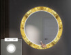 Στρογγυλός Διακοσμητικός Καθρέφτης Με Οπίσθιο Φωτισμό LED Για Το Χολ - Gold Triangles #4