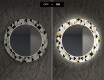Στρογγυλός Διακοσμητικός Καθρέφτης Με Οπίσθιο Φωτισμό LED Για Την Τραπεζαρία - Geometric Patterns #7