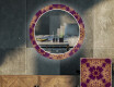 Στρογγυλός Διακοσμητικός Καθρέφτης Με Οπίσθιο Φωτισμό LED Για Το Σαλόνι - Gold Mandala #1