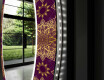 Στρογγυλός Διακοσμητικός Καθρέφτης Με Οπίσθιο Φωτισμό LED Για Το Σαλόνι - Gold Mandala #11