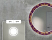 Στρογγυλός Διακοσμητικός Καθρέφτης Με Οπίσθιο Φωτισμό LED Για Το Σαλόνι - Gold Mandala #4