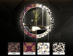 Στρογγυλός Διακοσμητικός Καθρέφτης Με Οπίσθιο Φωτισμό LED Για Το Σαλόνι - Gold Mandala #6
