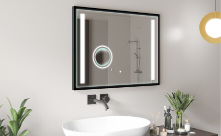 Ορθογώνιος καθρέφτης μπάνιου LED με πλαίσιο FrameLine L02